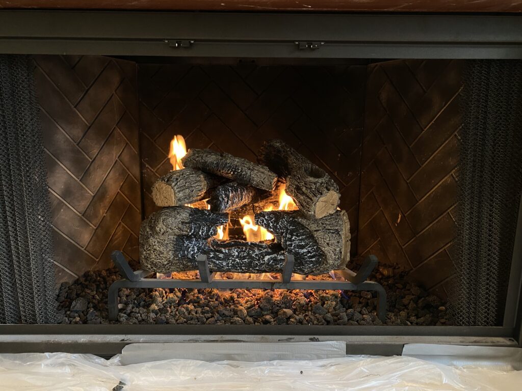 Ceramic Logs Fireplace Austin TX by Chimney Star